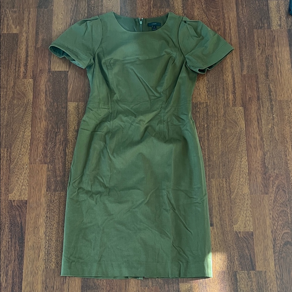 J Crew Olive Green work dress size 8